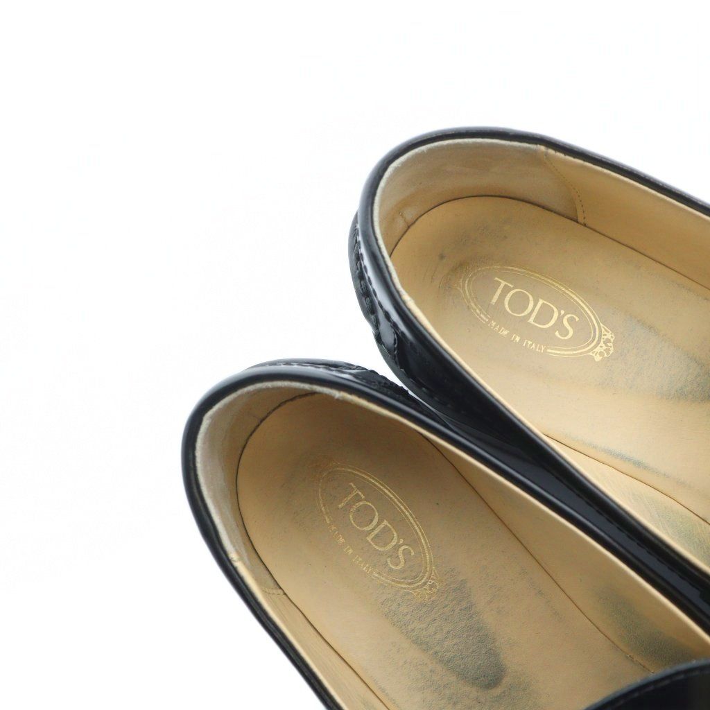 トッズ TOD'S ケイト ローファー シューズ 靴 ロゴ 金具 レザー 38