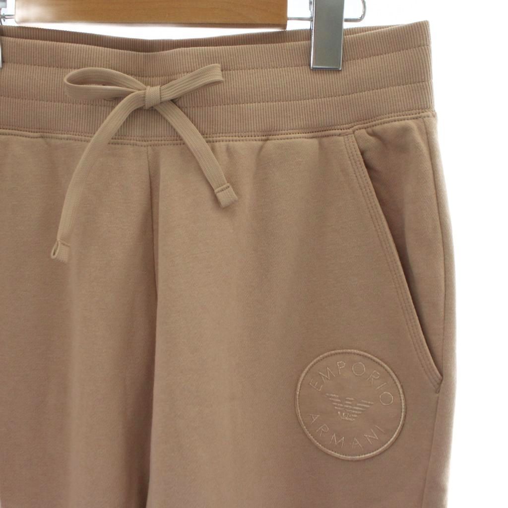 【中古】エンポリオアルマーニ EMPORIO ARMANI スウェットパンツ S ブラウン ロゴ 裏起毛 ロング丈 1646113F256 /PP エンポリオアルマーニ EMPORIO ARMANI スウェットパンツ S ブラウン