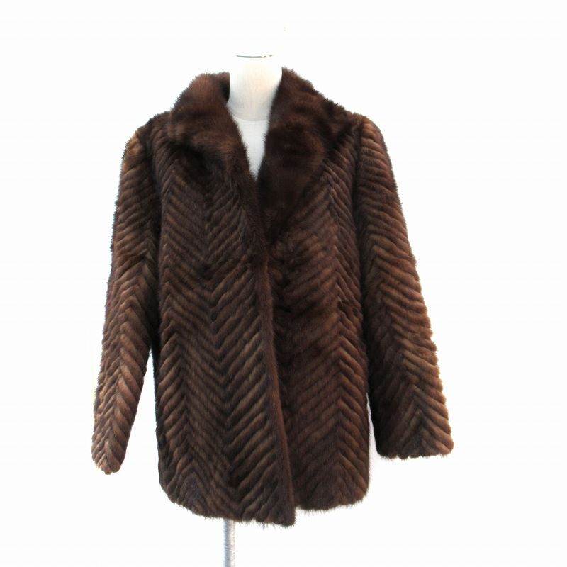 サガミンク SAGA MINK 銀サガ 毛皮コート ミンクファーコート ハーフ丈