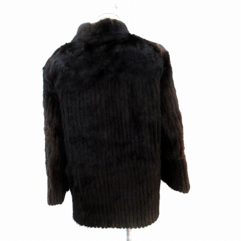 Belvont 毛皮コート ファーコート ミンク ハーフ丈 11 ダークブラウン SM 7 GY 18