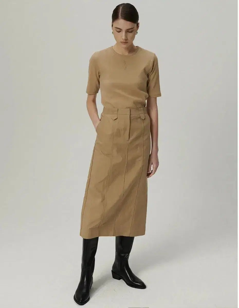 ルアワー コットン スカート ベージュ S