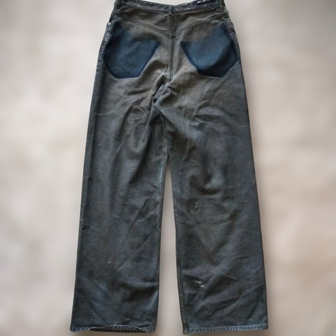 バレンシアガ BALENCIAGA PATCHED POCKET BAGGY JEANS 751111 ダメージ バレンシアガ BALENCIAGA PATCHED POCKET BAGGY JEANS 751111 ダメージ