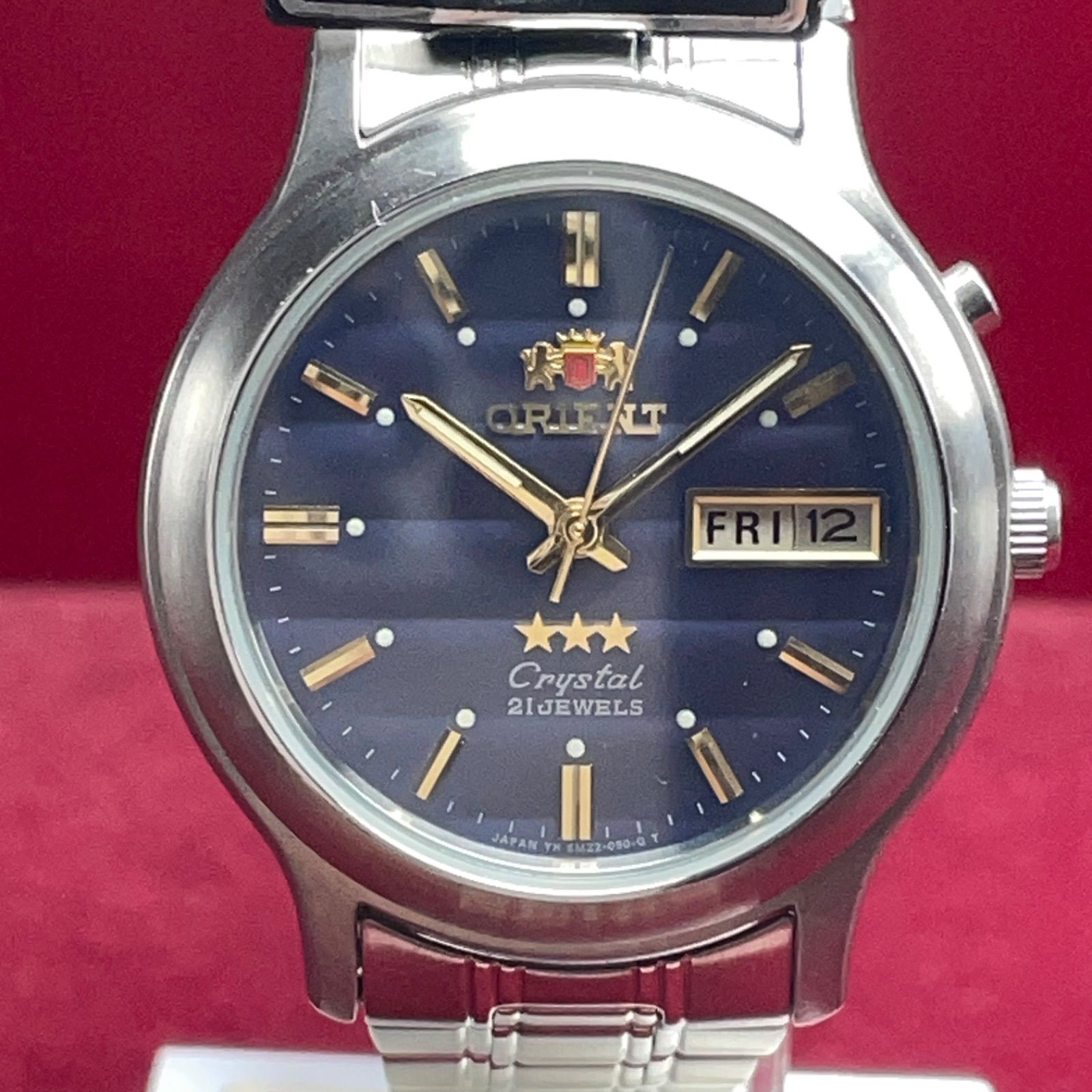 逆輸入モデル ORIENT スリースター クリスタル ブレス ヴィンテージ アンティーク オリエント 稼働品 自動巻 腕時計