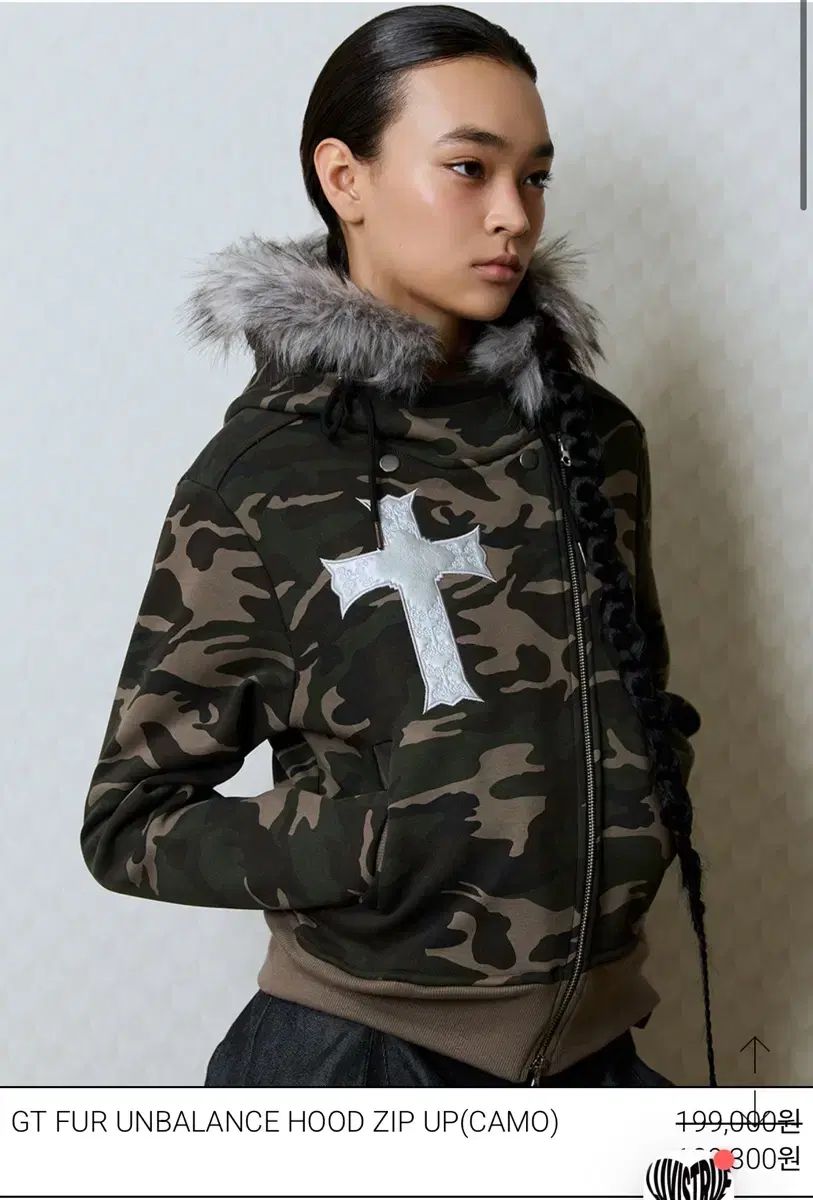 LUVISTRUE ファー フーディー ジップアップ カモ