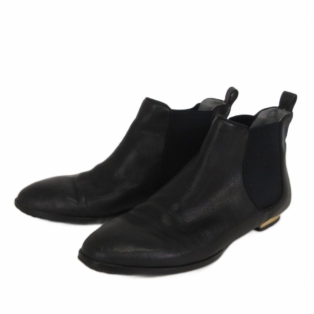 ダイアナ DIANA サイドゴアブーツ ショート ポインテッドトゥ 黒