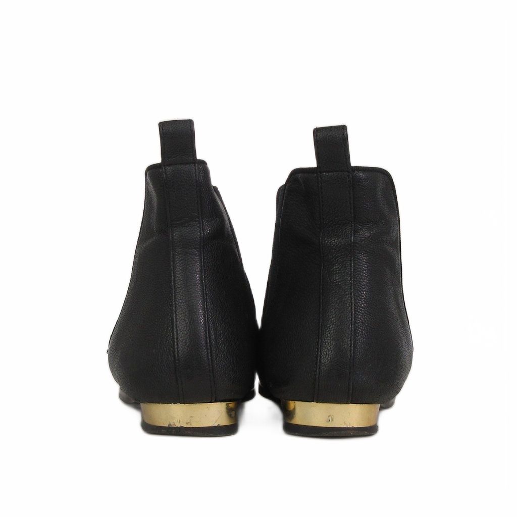 ダイアナ DIANA サイドゴアブーツ ショート ポインテッドトゥ 黒