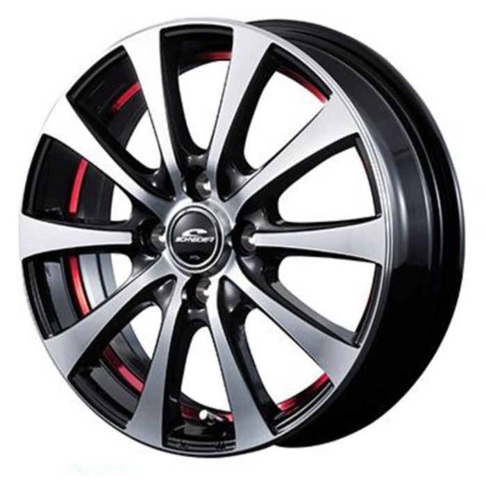 ホイール4本セット 16インチ 6 J 43 4 H 100 RX 01 ブラックポリッシュ アンダーカットレッド