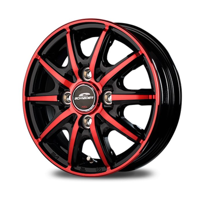 ホイール4本セット 12インチ 3 5 B 42 4 H 100 RX 10 K クリスタルレッド