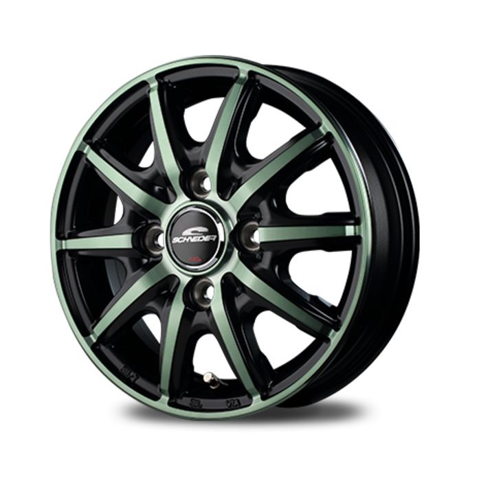 ホイール4本セット 14インチ 4 5 J 45 H 100 RX 10 K ミルキーグリーン