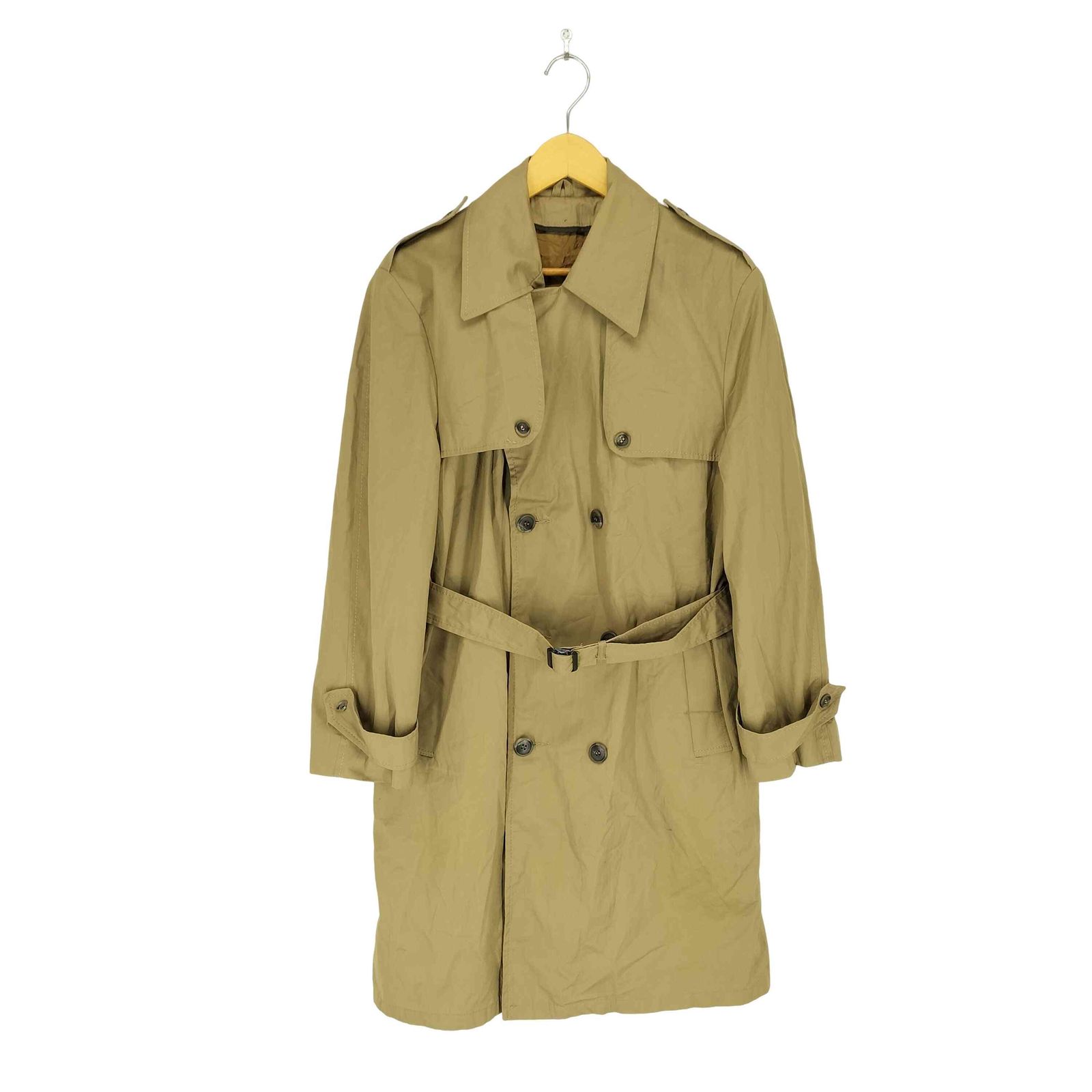 USED古着(ユーズドフルギ) {{UNKNOWN DESTINATION}}ラムレザートレンチコート メンズ JPN：M 【中古】【ブランド古着バズストア】 ユーズドフルギ USED古着 {{UNKNOWN DESTINATION}}ラムレザートレンチ