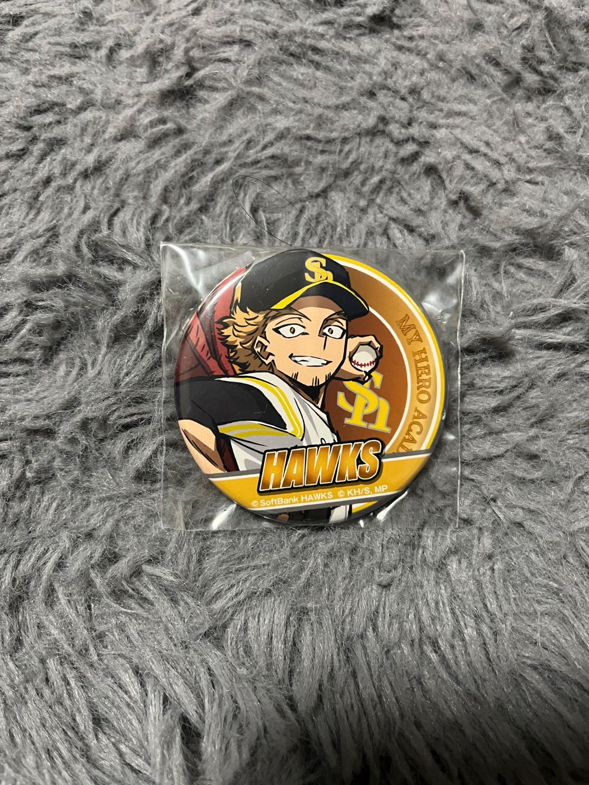 【1つ100円〜】ソフトバンクホークス 缶バッジ 福岡ソフトバンクホークス×僕のヒーローアカデミア 缶バッジ ホークス