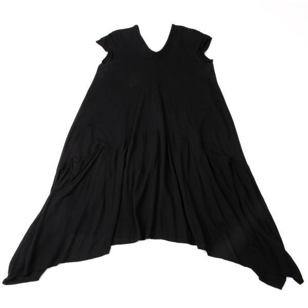 ワイズ Y's コットン素材切替ノースリーブワンピース 黒2 - メルカリ