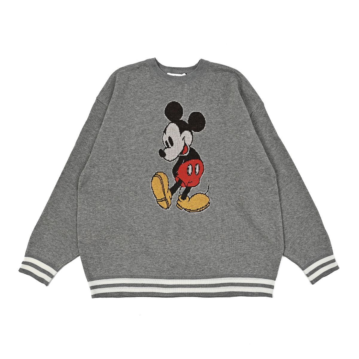 ディズニーミッキーマウス レディース ジャガードニット セーター 婦人 