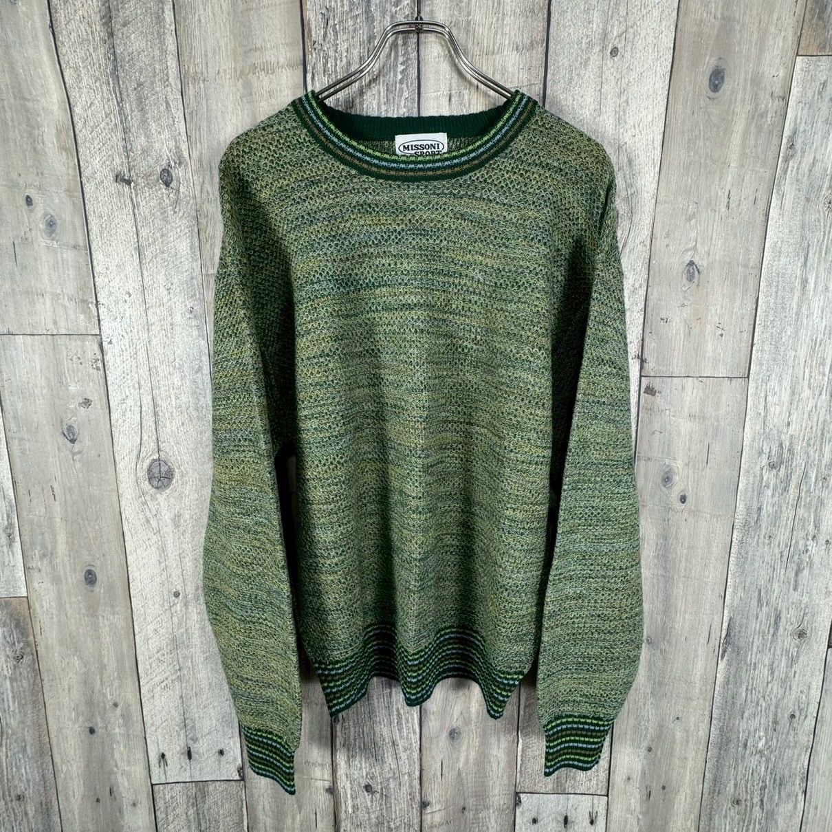 MISSONI SPORT ミッソーニ スポーツ アクリル ウール ニット セーター メンズ L サイズ