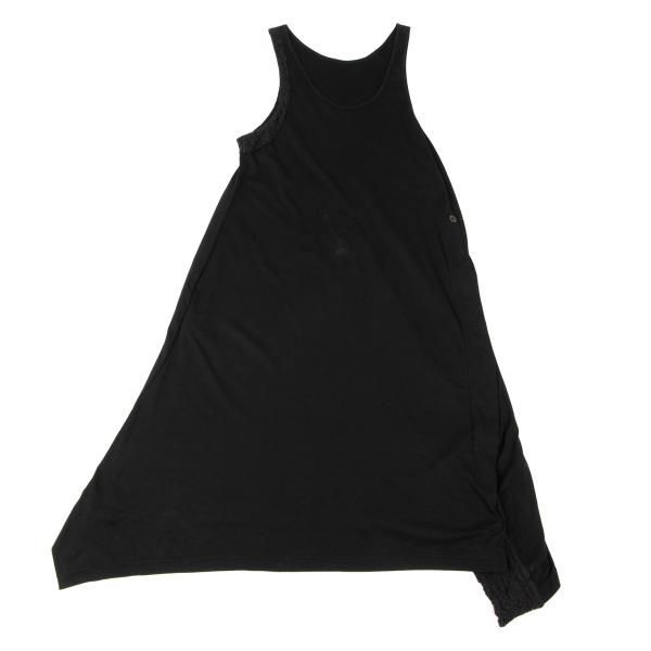 Y's ノースリーブワンピース ワイズY's 裾レースサイドボタンノースリーブワンピース 黒2 - メルカリ