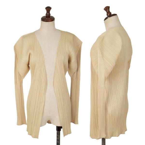 プリーツプリーズPLEATS PLEASE プリーツボタンレスカーディガン