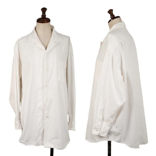 robe de chambre ホワイト長袖シャツ M ローブドシャンブル コムデギャルソンrobe de chambre COMME des