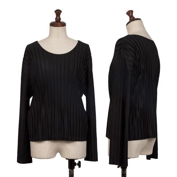 プリーツプリーズPLEATS PLEASE プリーツカットソー 黒3 - メルカリ