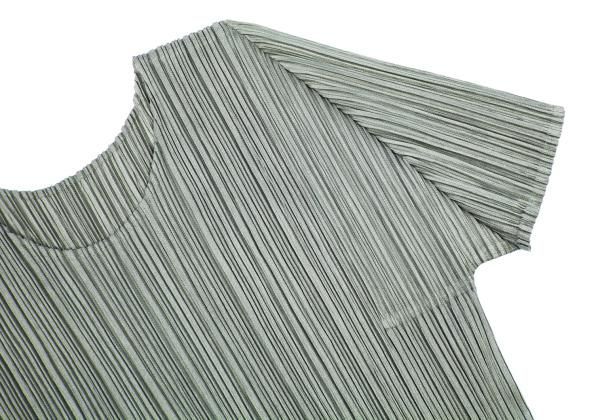 プリーツプリーズPLEATS PLEASE プリーツ半袖カットソー グレー3