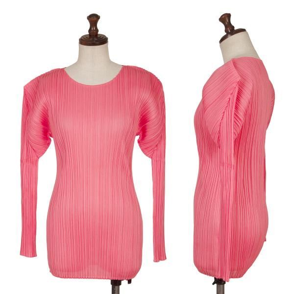 プリーツプリーズPLEATS PLEASE プリーツ長袖カットソー ピンク3