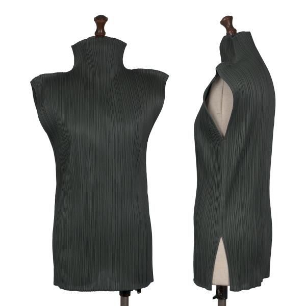 プリーツプリーズPLEATS PLEASE プリーツハイネックノースリーブ