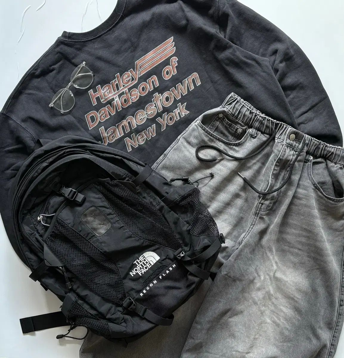 THE NORTH FACE リー コンフラッシュ ブラック バックパック