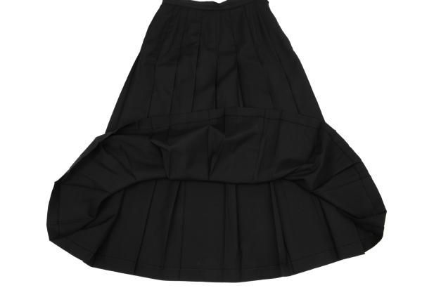 コムデギャルソンCOMME des GARCONS ウールプリーツロングスカート 黒M