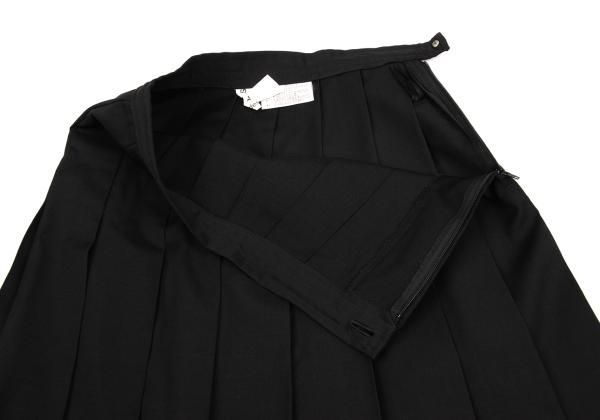 コムデギャルソンCOMME des GARCONS ウールプリーツロングスカート 黒M