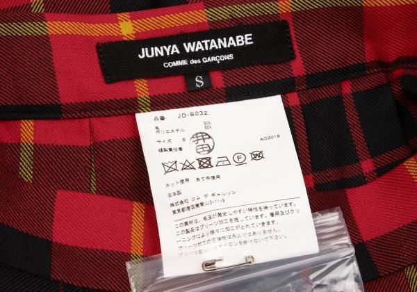 JUNYA WATANABE 変形ニット タータンチェック ジュンヤワタナベ コムデギャルソンJUNYA WATANABE COMME des GARCONS