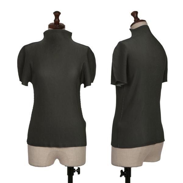 プリーツプリーズPLEATS PLEASE ミストプリーツ半袖カットソー グレー3