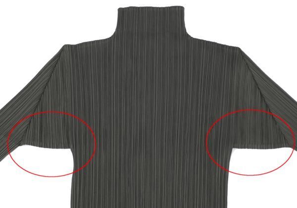 プリーツプリーズPLEATS PLEASE ハイネックカットソー グレー4 - メルカリ