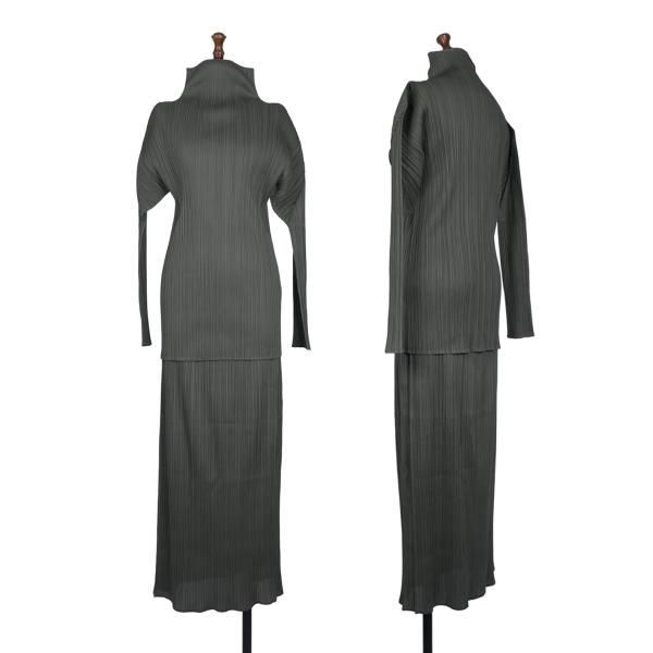 プリーツプリーズPLEATS PLEASE ハイネックカットソー グレー4 - メルカリ