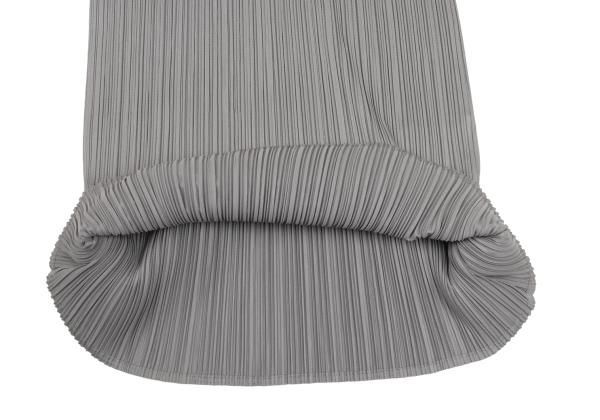 プリーツプリーズPLEATS PLEASE ハイネックカットソー グレー グレー4