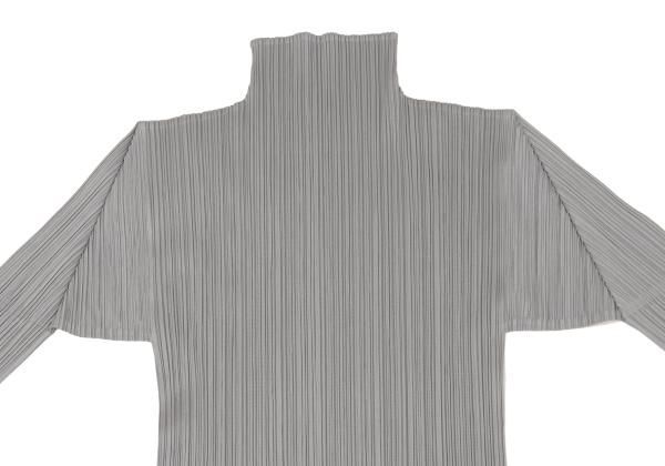プリーツプリーズPLEATS PLEASE ハイネックカットソー グレー グレー4