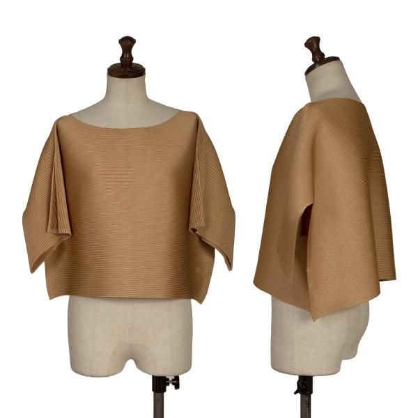 プリーツプリーズ ベージュ ノースリーブカットソー PLEATS PLEASE ISSEY MIYAKE（カットソー(半袖/袖なし)）のフリマ