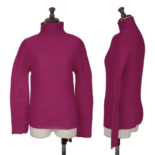 イッセイミヤケ ミーISSEY MIYAKE me ストレッチプリーツハイネック