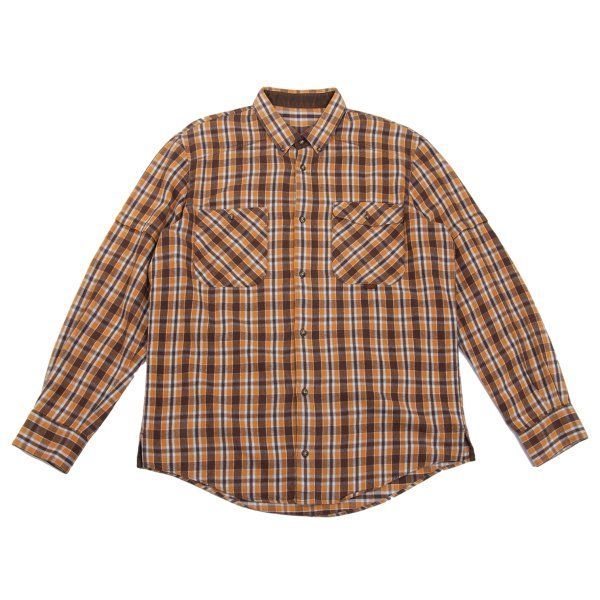 パパスPAPAS&SONS コットンチェックボタンダウンネルシャツ 安い