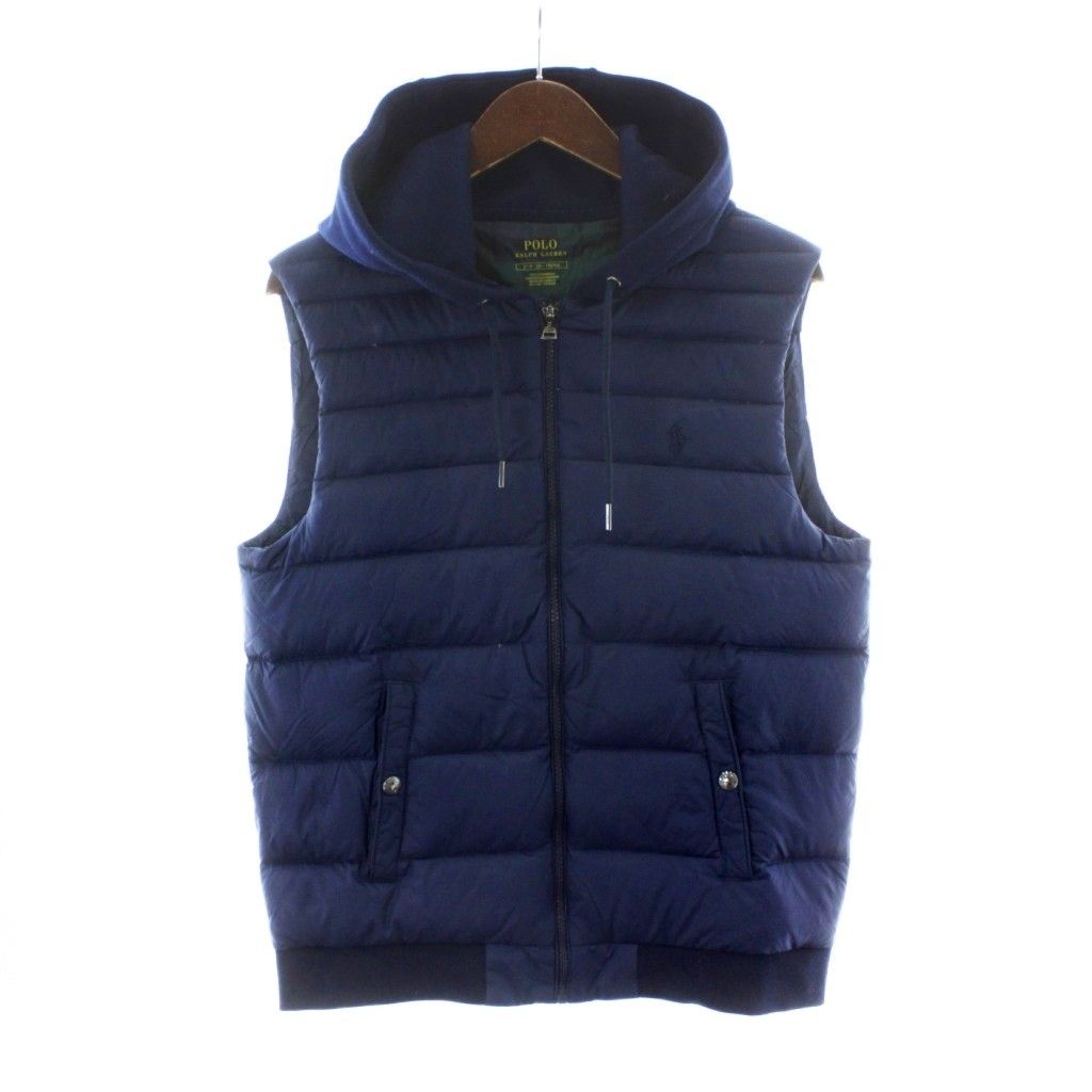 ポロ ラルフローレン POLO RALPH LAUREN フーディーダウンベスト S ネイビー 紺色 フード付き |PP GY 03