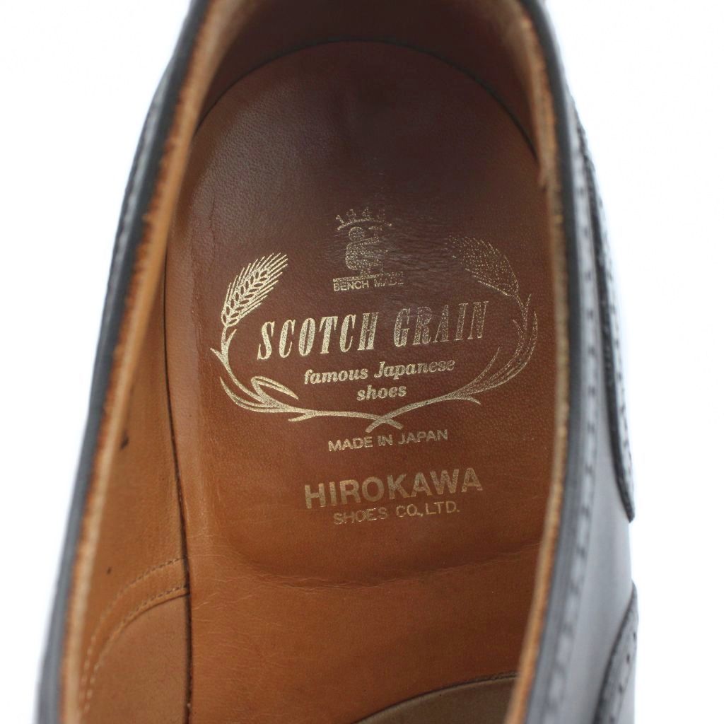  スコッチグレイン SCOTCH GRAIN ビジネスシューズ ドレス 革靴 レザー メダリオン ウイングチップ 内羽根 24.5 cm 黒 ブラック F-0255 XZ GY 03 その他 トップス