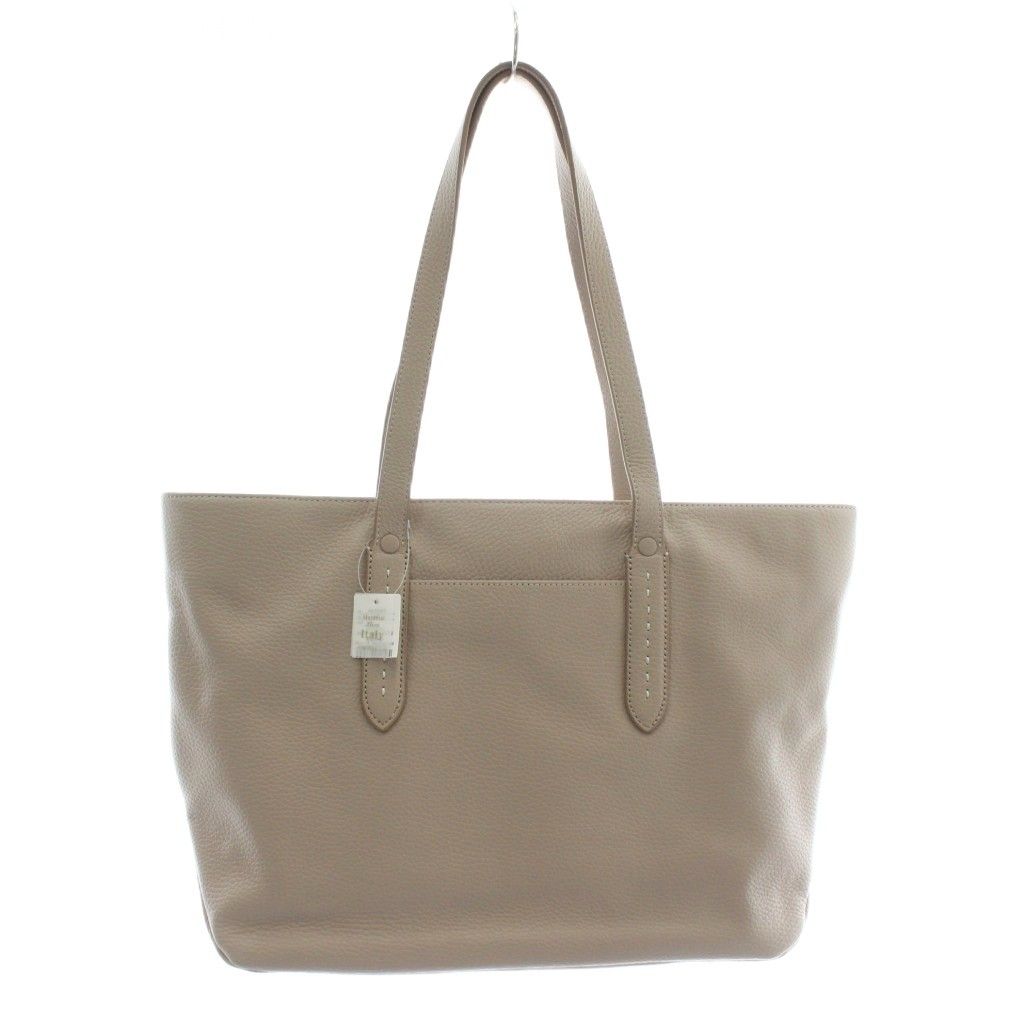 ランバンオンブルー LANVIN en Bleu ブランリー トートバッグ A 4 牛革 レザー インナーポーチ ロゴ ベージュ 483590 XZ GY 18