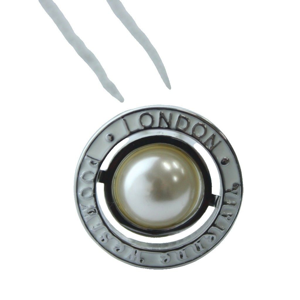 ヴィヴィアンウエストウッド Vivienne Westwood SMALL ORB ネックレス ペンダント オーブ ロゴ シルバー 白 ホワイト KW GY 18