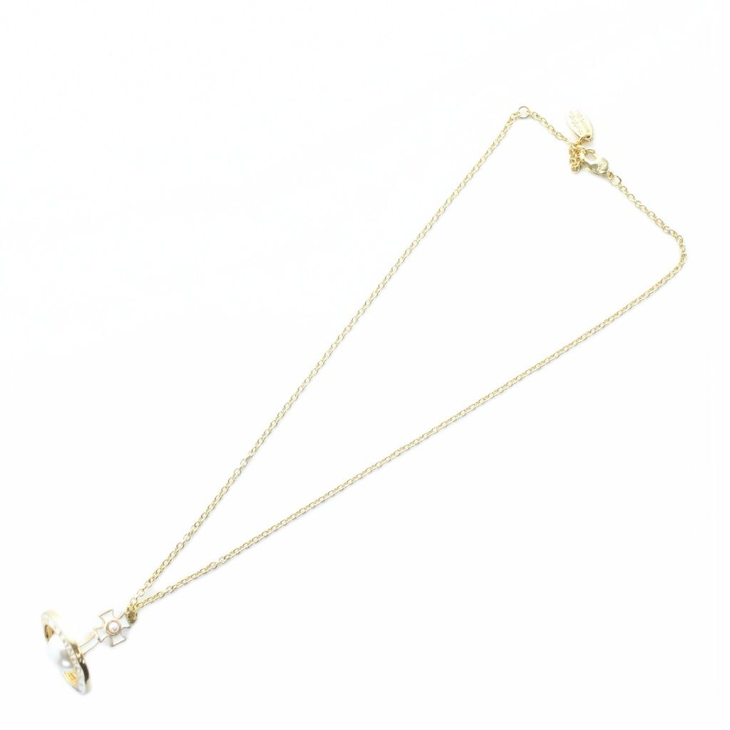 ヴィヴィアンウエストウッド Vivienne Westwood ネックレス オーブ ペンダント チェーン ロゴ ロング ゴールド KW GY 18