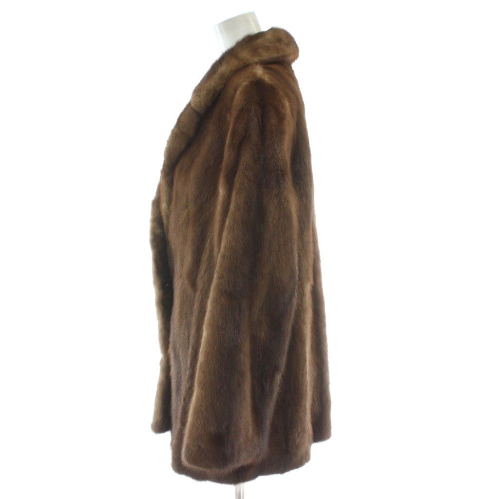 FUR CANADIA ファーコート ミンク 毛皮 13 ブラウン ハーフ丈 /PP