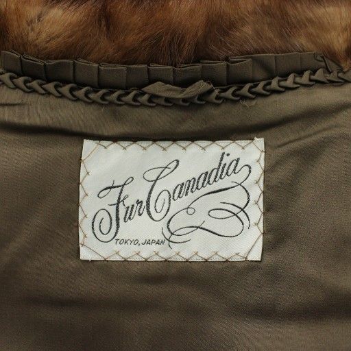 FUR CANADIA ファーコート ミンク 毛皮 13 ブラウン ハーフ丈 /PP