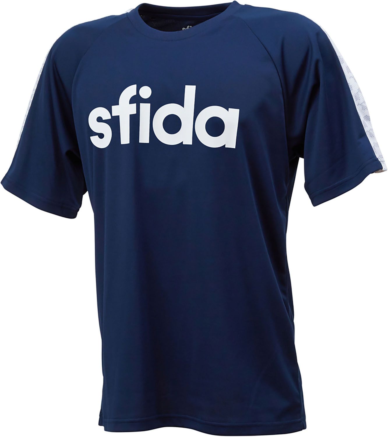 スフィーダ sfida フットサル BP プラクティスシャツ S/S LINE メンズ レディース HEX Beastライン 通気性 軽量 機能素材 半袖 練習着 ウエア 運動 部活 ゲームシャツ  SA21816 NVY ネイビー