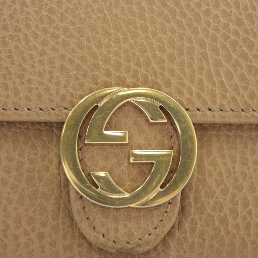  グッチ GUCCI 長財布 二つ折り レザー インターロッキングG ゴールド金具 ベージュ 615524 525040 XZ OH GY 17 長財布 小物