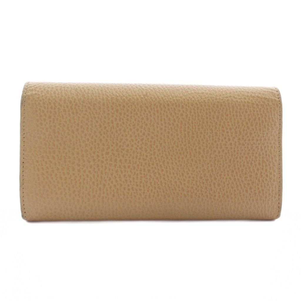 グッチ GUCCI 長財布 二つ折り レザー インターロッキングG ゴールド