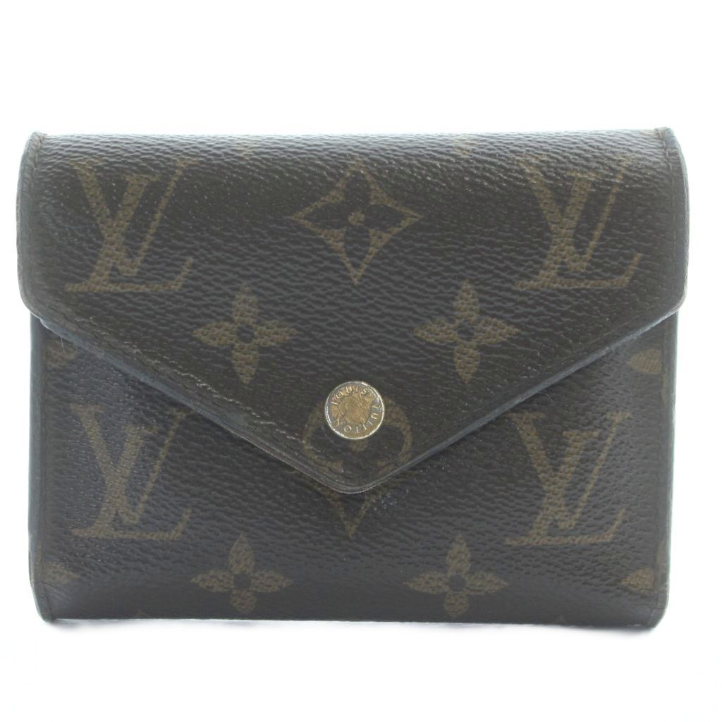 ルイヴィトン LOUIS VUITTON ポルトフォイユ ヴィクトリーヌ 三つ折り財布 ウォレット 小銭入れあり モノグラム キャンバス M 62472 茶 ブラウン |KW OH GY 18