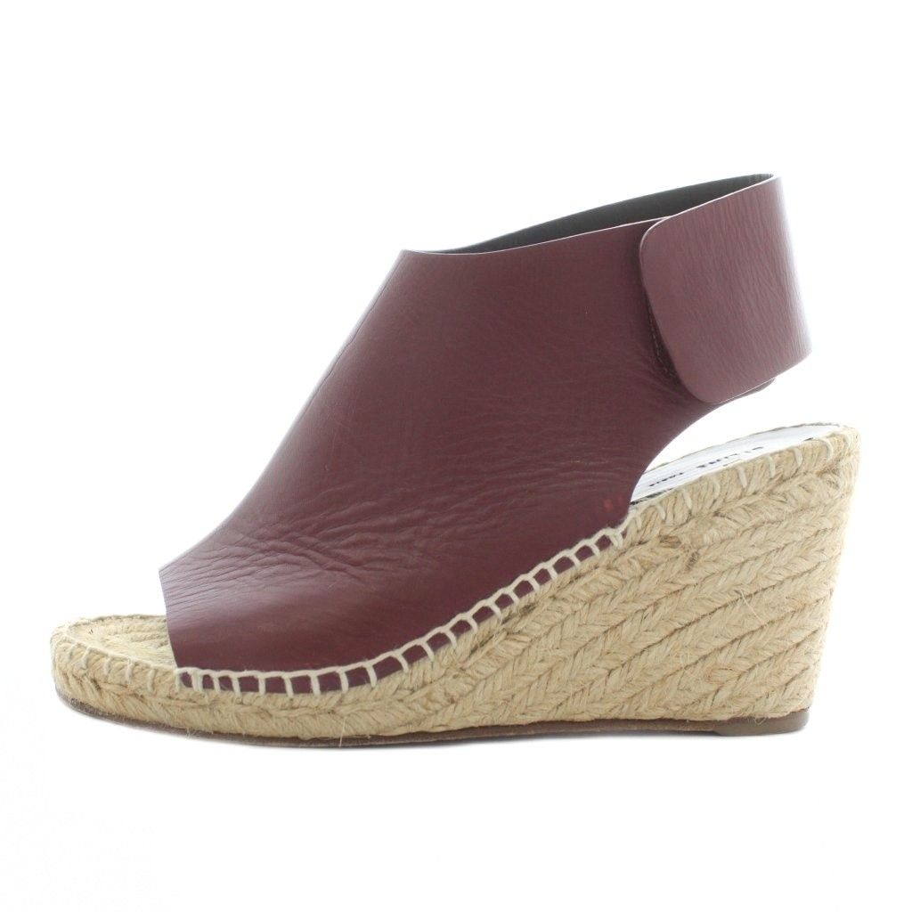 極美品セリーヌ☆CELINEフィービー期ウェッジサンダル22.5 セリーヌ CELINE フィービー期 サンダル エスパドリーユ レザー