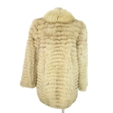 美品最高峰 サガフォックス ロイヤル 毛皮コート ミドル 金サガ アイボリー9号 サガフォックス SAGA FOX 銀サガ ファーコート フォックス 毛皮 ミドル